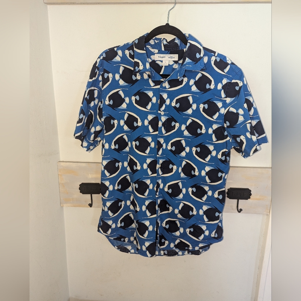 Men's Old Navy blue button down size large